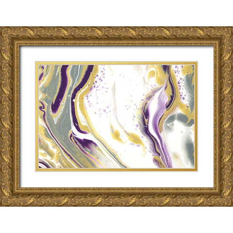 Acrylic Painting Olive Gardens 2 Gold Ornate Wood Framed Art Print with Double Matting by Jenny Rainbow Fine Art