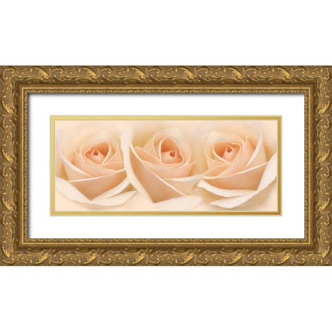 Rose Orange 6 Gold Ornate Wood Framed Art Print with Double Matting by Schell, Jennie Marie
