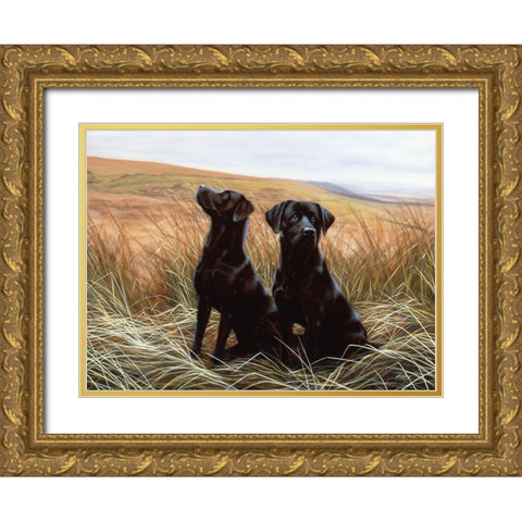 Js77-D Gold Ornate Wood Framed Art Print with Double Matting by Silver, John