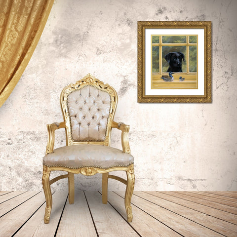 Js43-D Gold Ornate Wood Framed Art Print with Double Matting by Silver, John