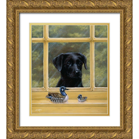 Js43-D Gold Ornate Wood Framed Art Print with Double Matting by Silver, John