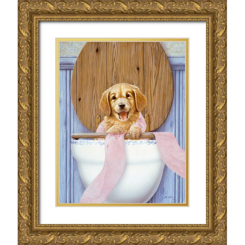 Js53-B Gold Ornate Wood Framed Art Print with Double Matting by Silver, John