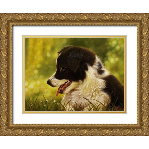 1 Gold Ornate Wood Framed Art Print with Double Matting by Silver, John
