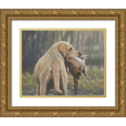 118b Gold Ornate Wood Framed Art Print with Double Matting by Silver, John