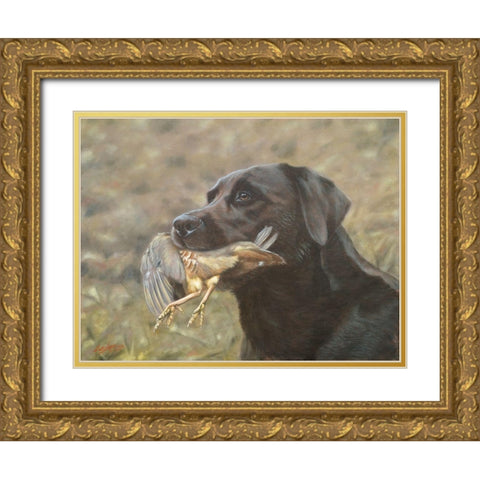 119a Gold Ornate Wood Framed Art Print with Double Matting by Silver, John