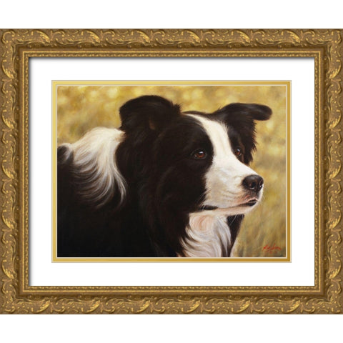 011c Gold Ornate Wood Framed Art Print with Double Matting by Silver, John