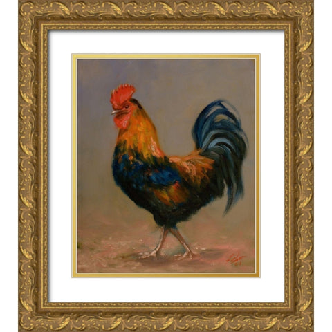 C002 Gold Ornate Wood Framed Art Print with Double Matting by Silver, John