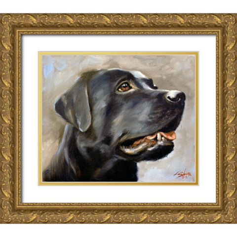 34 Gold Ornate Wood Framed Art Print with Double Matting by Silver, John