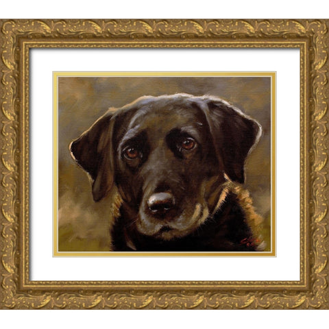35 Gold Ornate Wood Framed Art Print with Double Matting by Silver, John