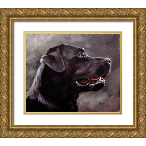 37 Gold Ornate Wood Framed Art Print with Double Matting by Silver, John