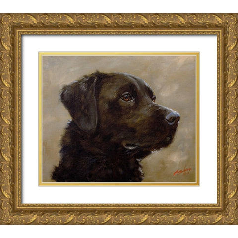 40 Gold Ornate Wood Framed Art Print with Double Matting by Silver, John