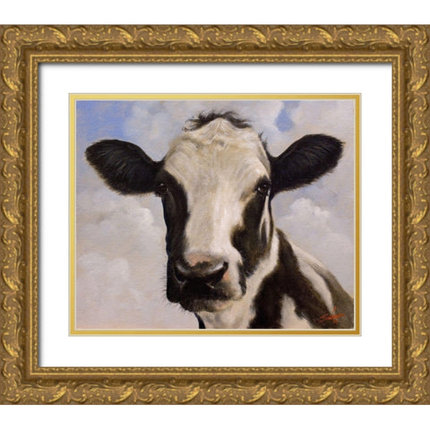 C012 Gold Ornate Wood Framed Art Print with Double Matting by Silver, John