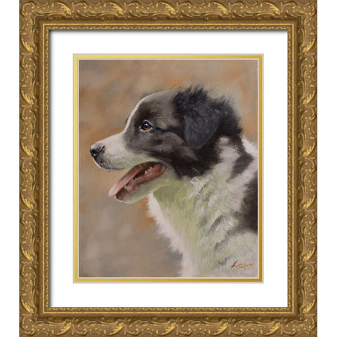 D064 Gold Ornate Wood Framed Art Print with Double Matting by Silver, John