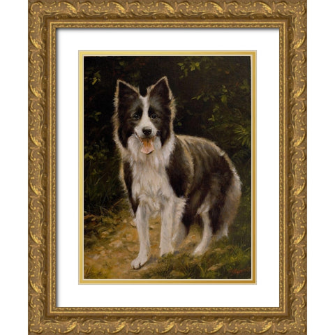 D073 Gold Ornate Wood Framed Art Print with Double Matting by Silver, John