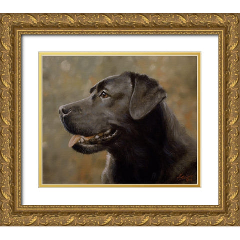 D074 Gold Ornate Wood Framed Art Print with Double Matting by Silver, John