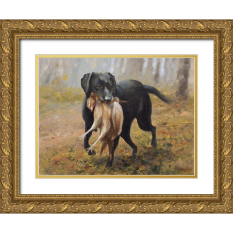 173 Gold Ornate Wood Framed Art Print with Double Matting by Silver, John