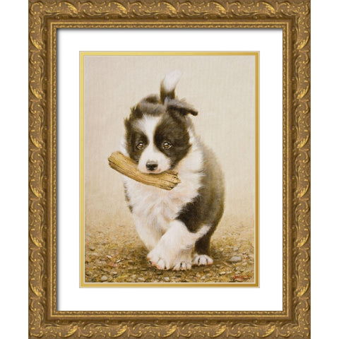 222 Gold Ornate Wood Framed Art Print with Double Matting by Silver, John