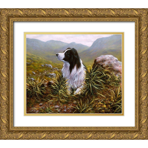 Js74-C Gold Ornate Wood Framed Art Print with Double Matting by Silver, John