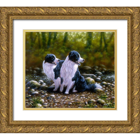 Js88-A Gold Ornate Wood Framed Art Print with Double Matting by Silver, John