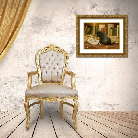 Js122-A Gold Ornate Wood Framed Art Print with Double Matting by Silver, John