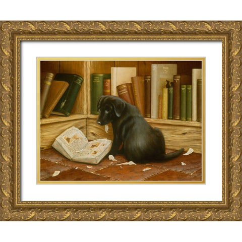 Js122-A Gold Ornate Wood Framed Art Print with Double Matting by Silver, John