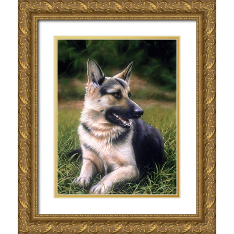 Js90-A Gold Ornate Wood Framed Art Print with Double Matting by Silver, John