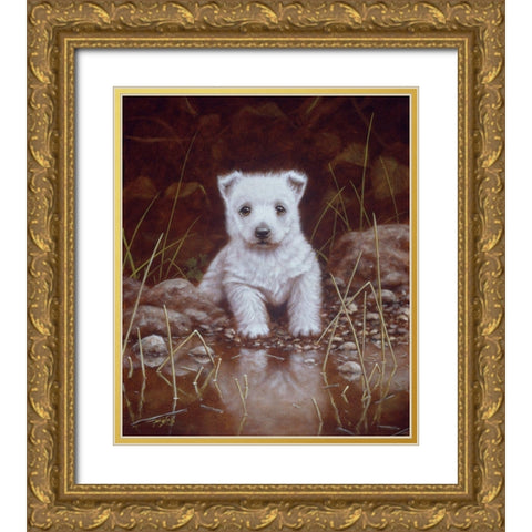 Js116-A Gold Ornate Wood Framed Art Print with Double Matting by Silver, John