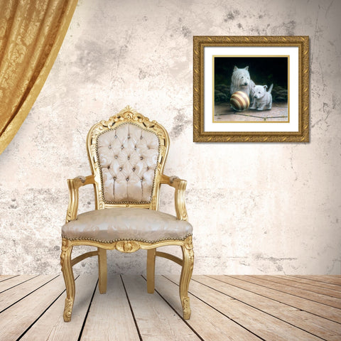 Js103-A Gold Ornate Wood Framed Art Print with Double Matting by Silver, John