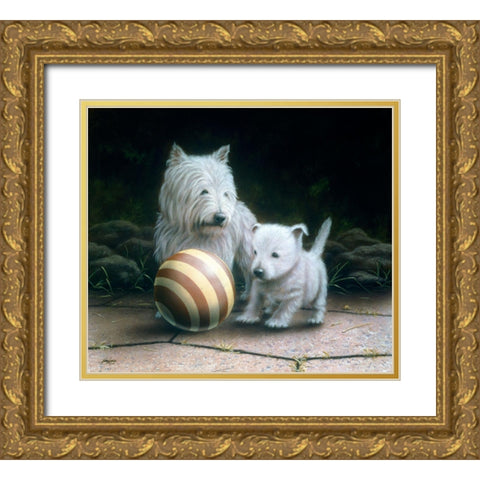 Js103-A Gold Ornate Wood Framed Art Print with Double Matting by Silver, John