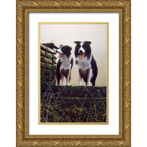 Js49-A Gold Ornate Wood Framed Art Print with Double Matting by Silver, John