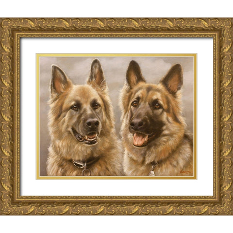 330c Gold Ornate Wood Framed Art Print with Double Matting by Silver, John