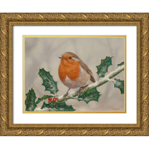 W532(L) Gold Ornate Wood Framed Art Print with Double Matting by Silver, John