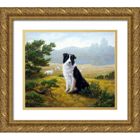 Js80-C Gold Ornate Wood Framed Art Print with Double Matting by Silver, John