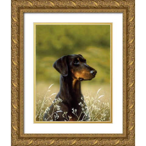 101-A Gold Ornate Wood Framed Art Print with Double Matting by Silver, John