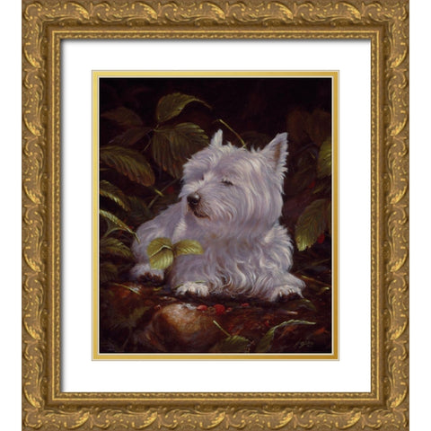 Js107-A Gold Ornate Wood Framed Art Print with Double Matting by Silver, John