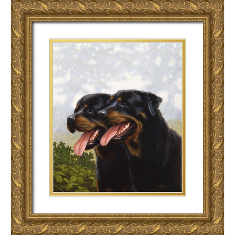 Jsm32-A Gold Ornate Wood Framed Art Print with Double Matting by Silver, John