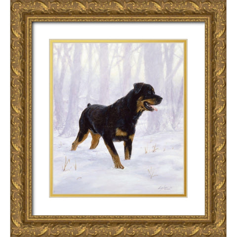 Jsm31-B Gold Ornate Wood Framed Art Print with Double Matting by Silver, John