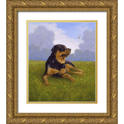 Jsm33-B Gold Ornate Wood Framed Art Print with Double Matting by Silver, John