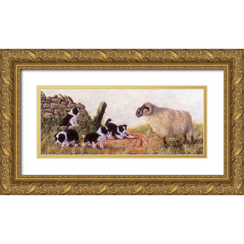 Js66-A Gold Ornate Wood Framed Art Print with Double Matting by Silver, John