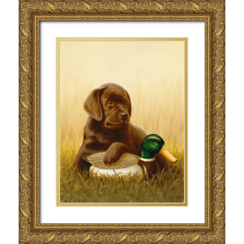 Jsm38-A Gold Ornate Wood Framed Art Print with Double Matting by Silver, John