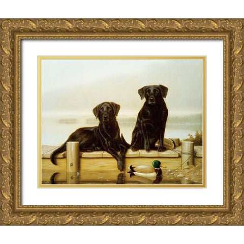 Jsm41-A Gold Ornate Wood Framed Art Print with Double Matting by Silver, John