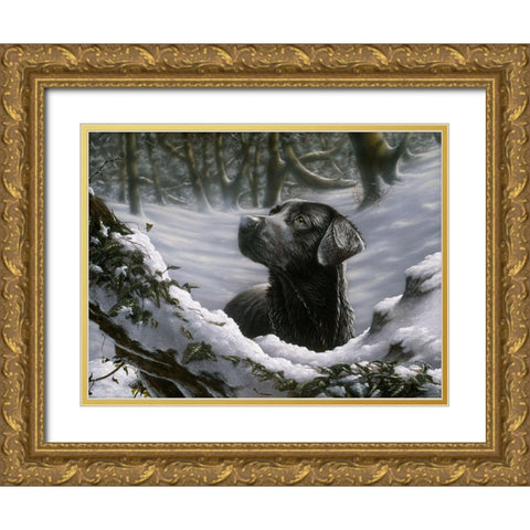 Js26-A - Broken Silence Gold Ornate Wood Framed Art Print with Double Matting by Silver, John