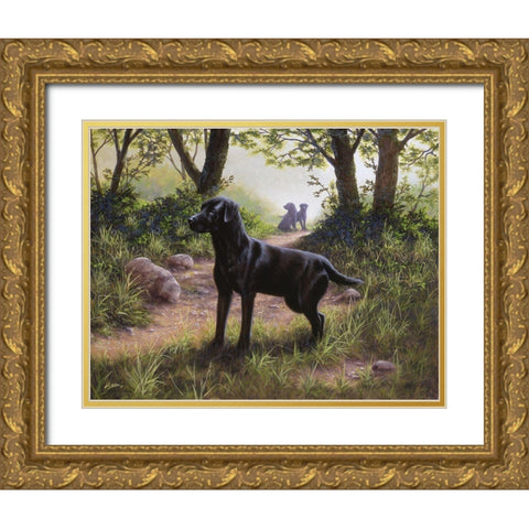 Js38-C Gold Ornate Wood Framed Art Print with Double Matting by Silver, John