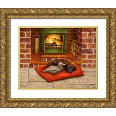 Js40-C Gold Ornate Wood Framed Art Print with Double Matting by Silver, John