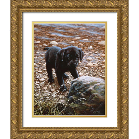 Js47-C Gold Ornate Wood Framed Art Print with Double Matting by Silver, John