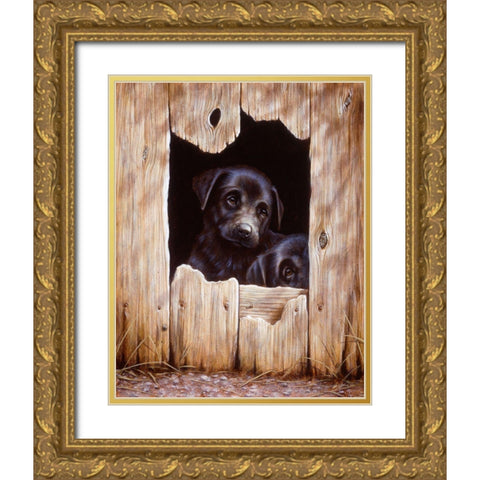 Js51-C Gold Ornate Wood Framed Art Print with Double Matting by Silver, John