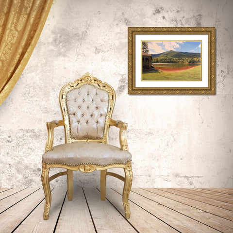 Equinox Pond I Gold Ornate Wood Framed Art Print with Double Matting by Zaccheo, John