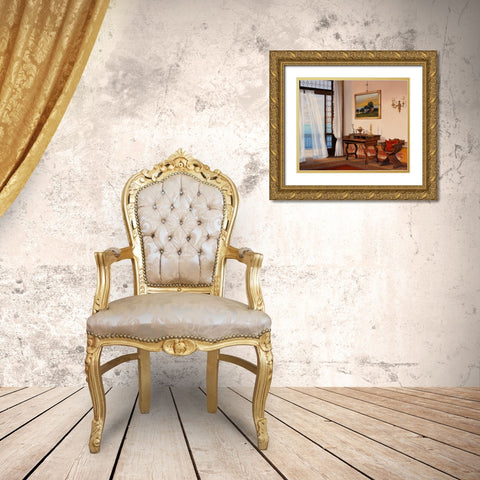 Seabreeze Gold Ornate Wood Framed Art Print with Double Matting by Zaccheo, John