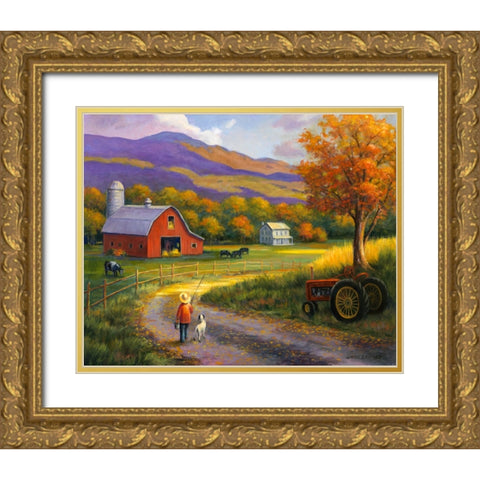 The Journey Home Gold Ornate Wood Framed Art Print with Double Matting by Zaccheo, John