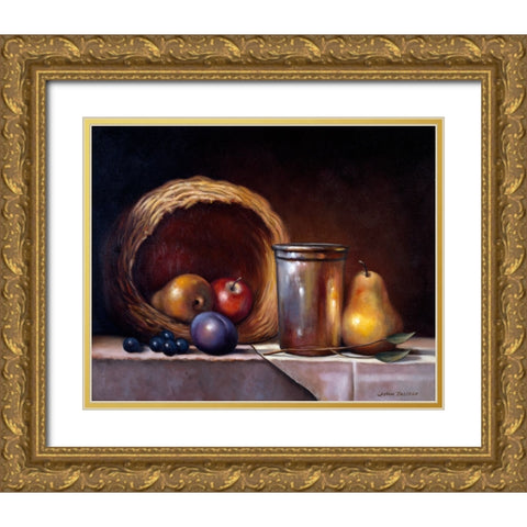Still Life Symphony Gold Ornate Wood Framed Art Print with Double Matting by Zaccheo, John